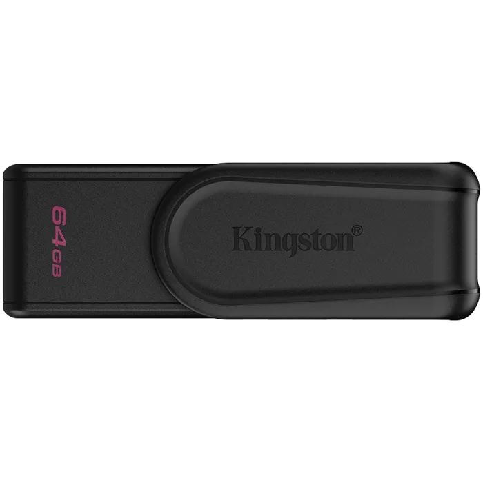 USB флаш памет Kingston DataTraveler Exodia S 64GB, USB 3.2 Gen 1, черна