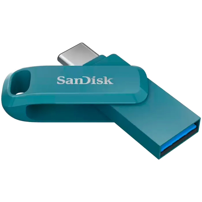 USB флаш памет SanDisk Ultra Dual Drive Go 256GB, USB-C/USB-A, до 400 MB/s, Navagio Bay