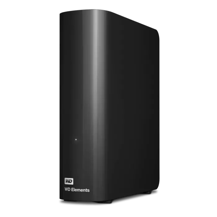 Външен твърд диск WD Elements 20 TB, 3.5″, USB 3.2 Gen 1, черен, съвместим с Windows 10+ и Apple Mac OS