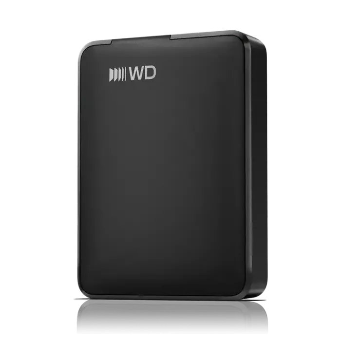 Външен твърд диск WD Elements Portable, 2 TB, 2.5", USB 3.2 Type-C, съвместим с USB 2.0, черен