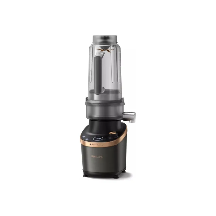 Високоскоростен блендер PHILIPS Flip&Juice, с модул за изстискване на сок, 1500 W, ProBlend Ultra, 1,8 l, 12 скорости, 8 програми, приложение HomeID